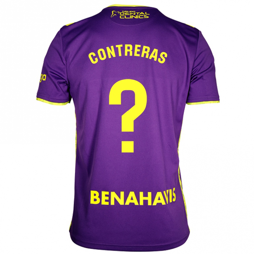 Kids Football Ale Contreras #0 Purple Yellow Away Jersey 2024/25 T-Shirt Canada