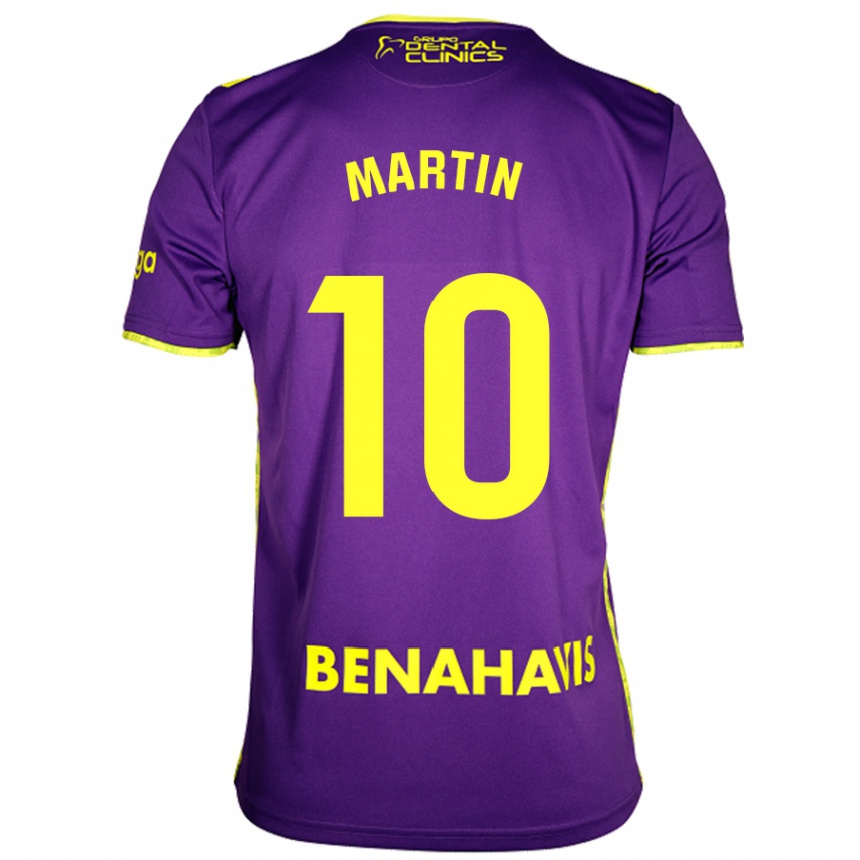 Kids Football Jesús Martín #10 Purple Yellow Away Jersey 2024/25 T-Shirt Canada