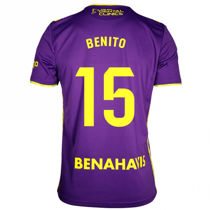 Enfant Football Maillot Iván Benito #15 Violet Jaune Tenues Extérieur 2024/25 Canada