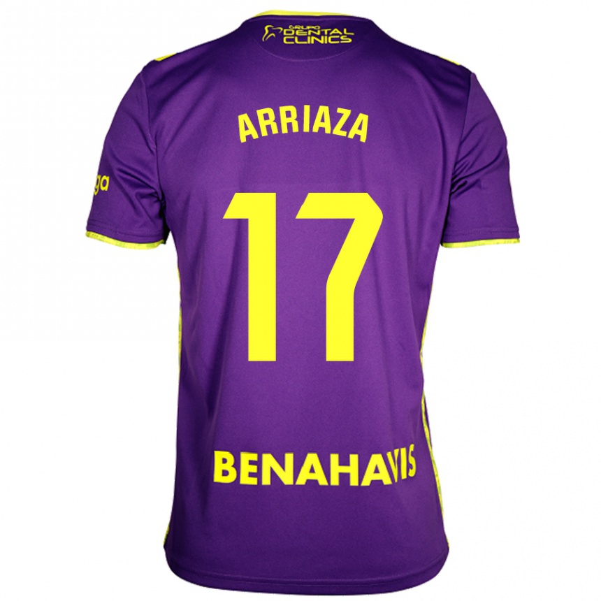 Enfant Football Maillot Pablo Arriaza #17 Violet Jaune Tenues Extérieur 2024/25 Canada