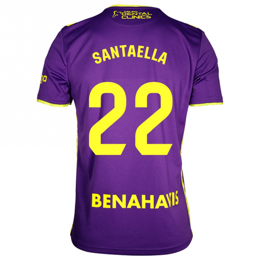 Enfant Football Maillot Miguel Ángel Santaella #22 Violet Jaune Tenues Extérieur 2024/25 Canada