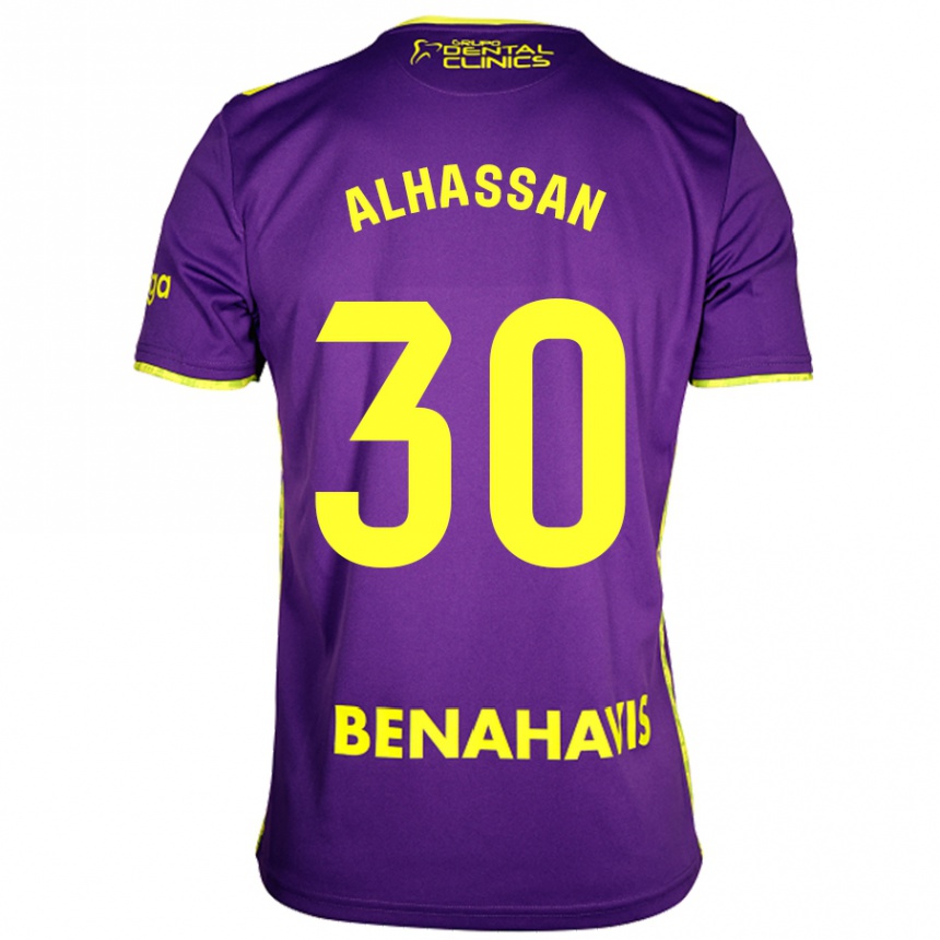 Enfant Football Maillot Mubarak Alhassan #30 Violet Jaune Tenues Extérieur 2024/25 Canada