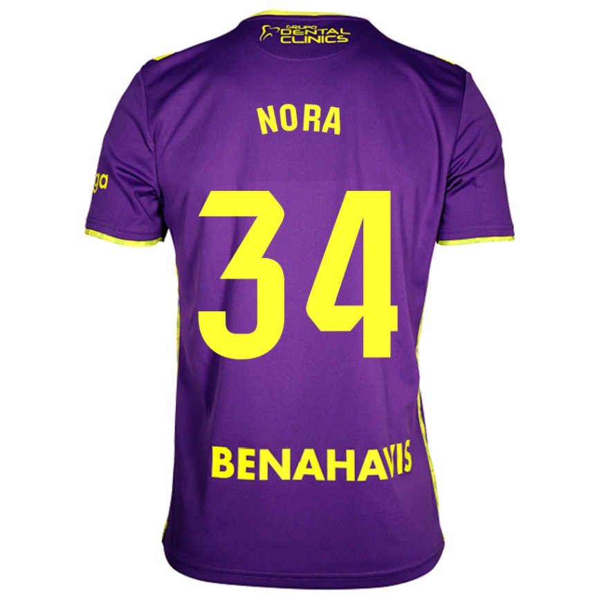 Kids Football Nora #34 Purple Yellow Away Jersey 2024/25 T-Shirt Canada