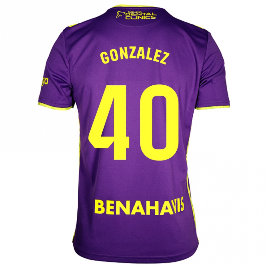 Kids Football Carol González #40 Purple Yellow Away Jersey 2024/25 T-Shirt Canada