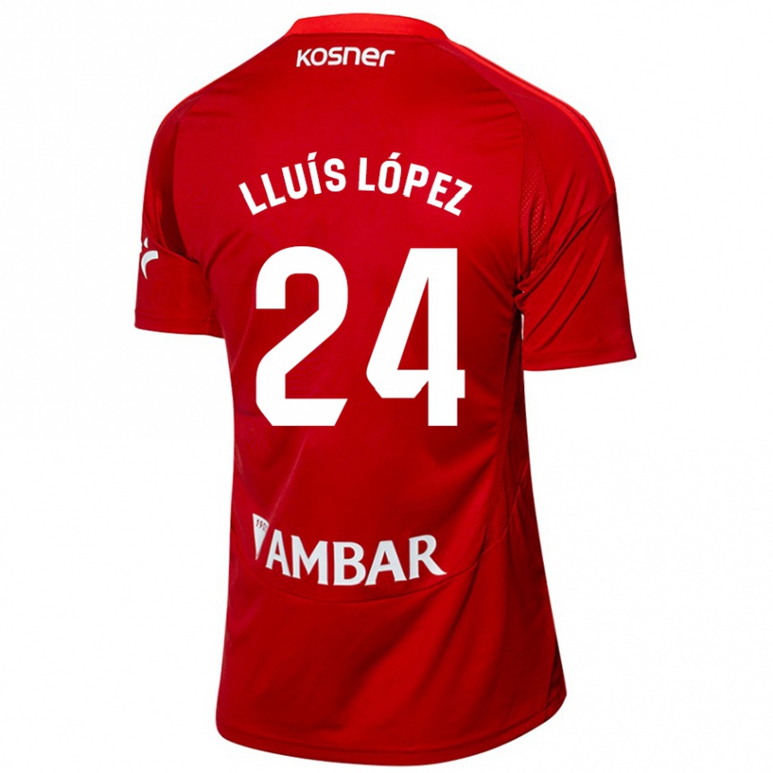 Enfant Football Maillot Lluís López #24 Blanc Bleu Tenues Extérieur 2024/25 Canada