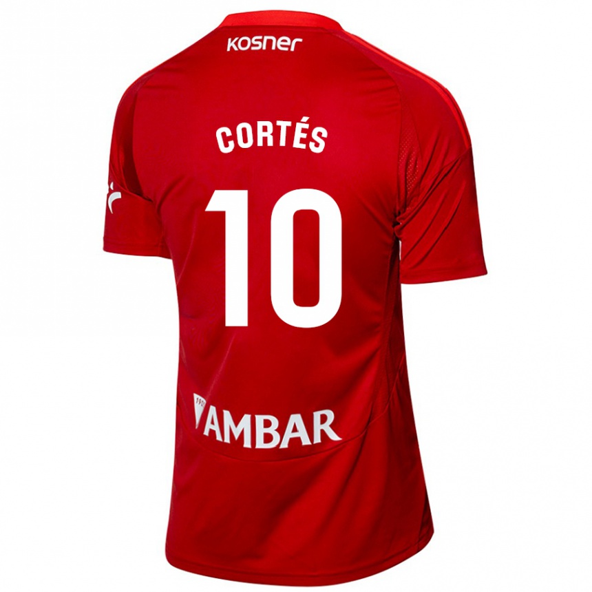 Kids Football Pablo Cortés #10 White Blue Away Jersey 2024/25 T-Shirt Canada