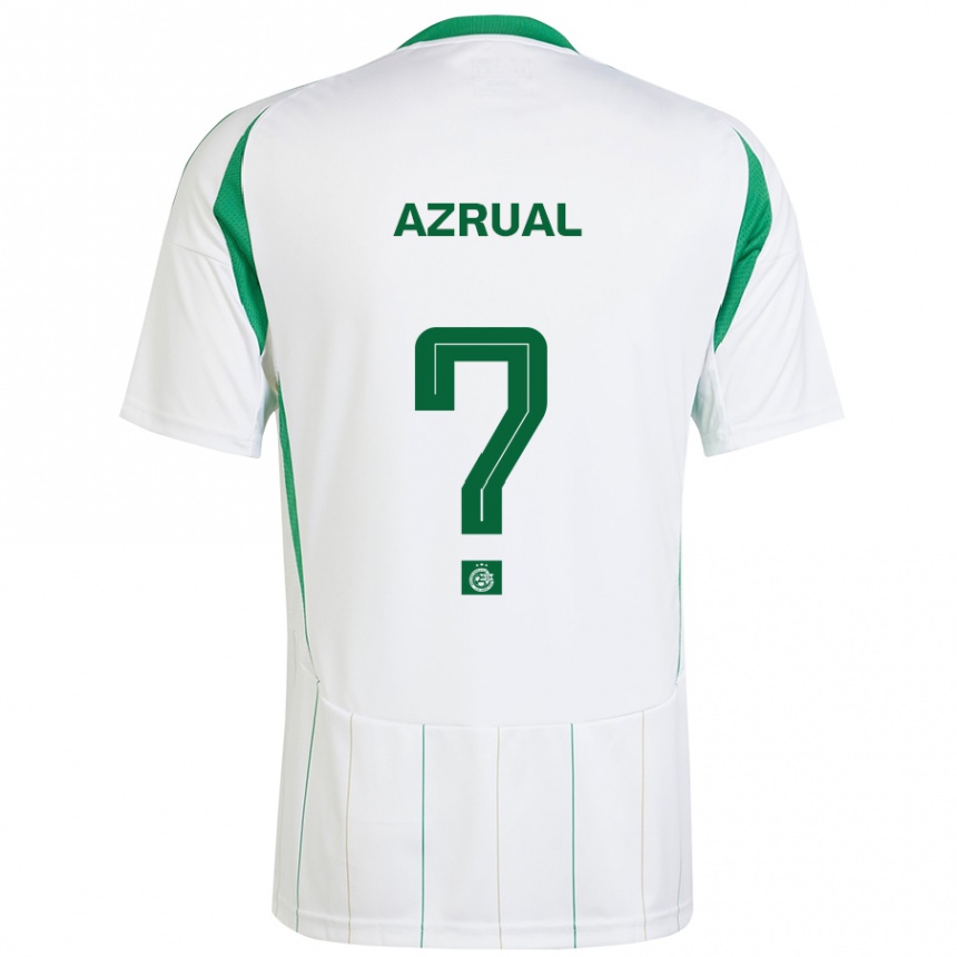 Kids Football Adar Azrual #0 White Green Away Jersey 2024/25 T-Shirt Canada