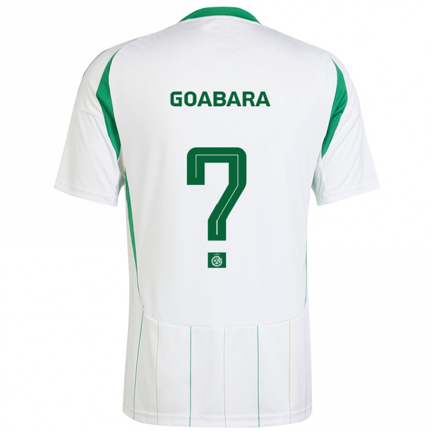 Kids Football Ibrahim Goabara #0 White Green Away Jersey 2024/25 T-Shirt Canada