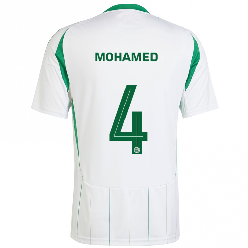 Enfant Football Maillot Ali Mohamed #4 Blanc Vert Tenues Extérieur 2024/25 Canada