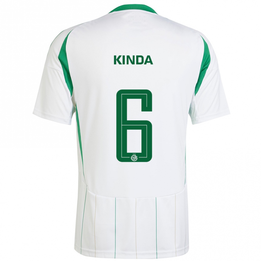 Kids Football Gadi Kinda #6 White Green Away Jersey 2024/25 T-Shirt Canada