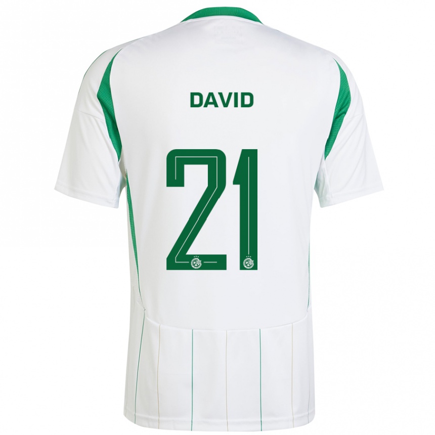 Enfant Football Maillot Dean David #21 Blanc Vert Tenues Extérieur 2024/25 Canada