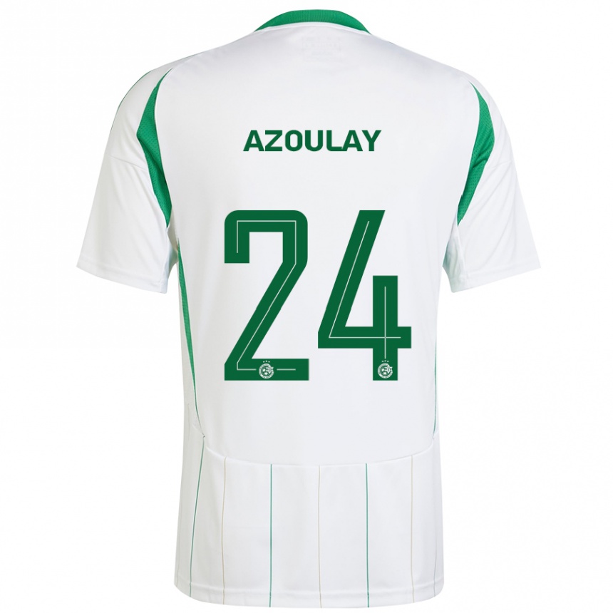 Enfant Football Maillot Ethane Azoulay #24 Blanc Vert Tenues Extérieur 2024/25 Canada