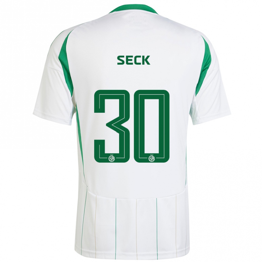 Enfant Football Maillot Abdoulaye Seck #30 Blanc Vert Tenues Extérieur 2024/25 Canada