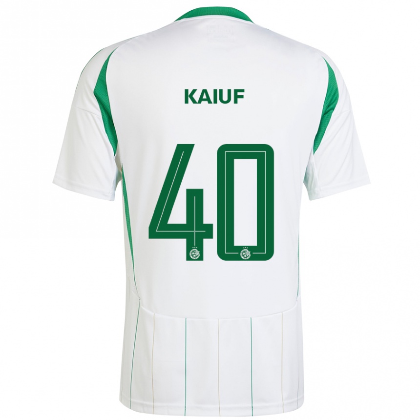 Enfant Football Maillot Sharif Kaiuf #40 Blanc Vert Tenues Extérieur 2024/25 Canada