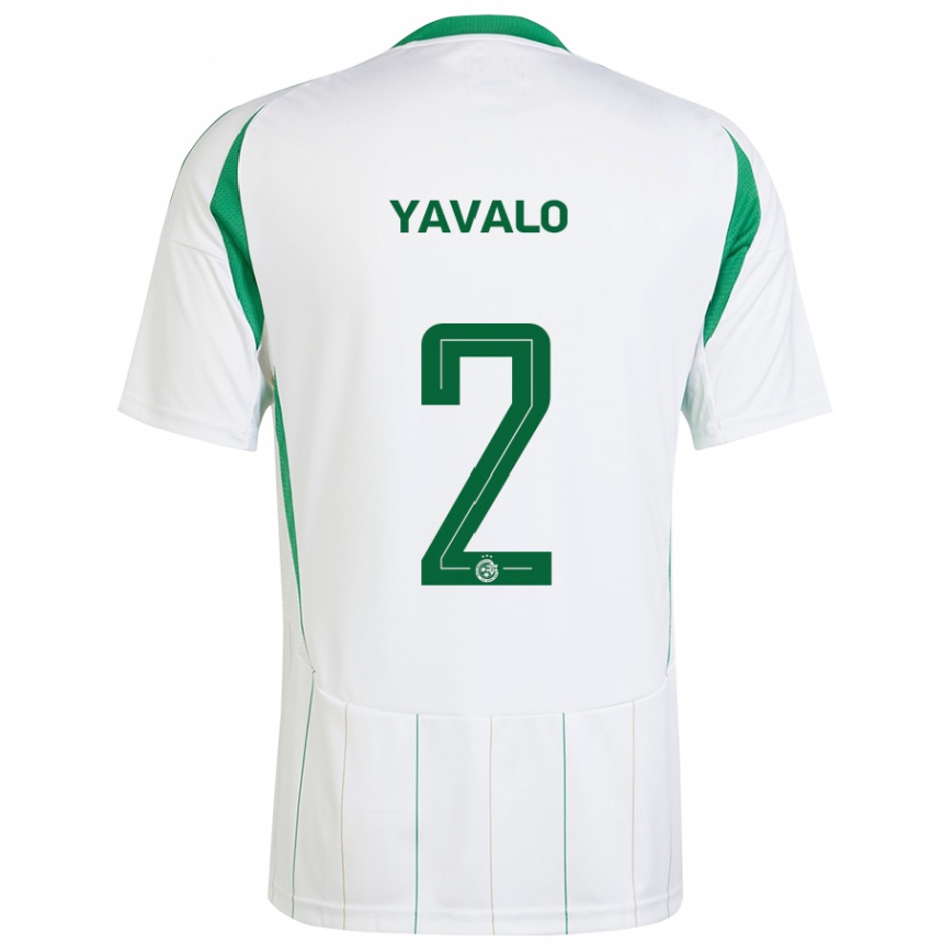 Enfant Football Maillot Gatachao Yavalo #2 Blanc Vert Tenues Extérieur 2024/25 Canada