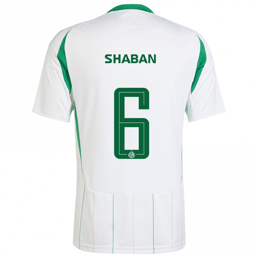 Enfant Football Maillot Loay Shaban #6 Blanc Vert Tenues Extérieur 2024/25 Canada