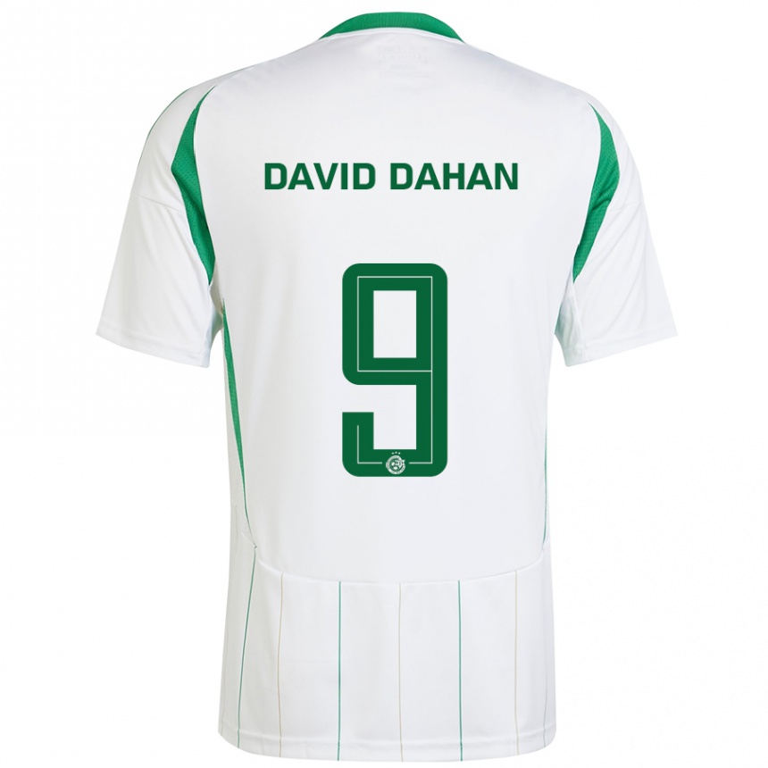 Enfant Football Maillot Omer David Dahan #9 Blanc Vert Tenues Extérieur 2024/25 Canada