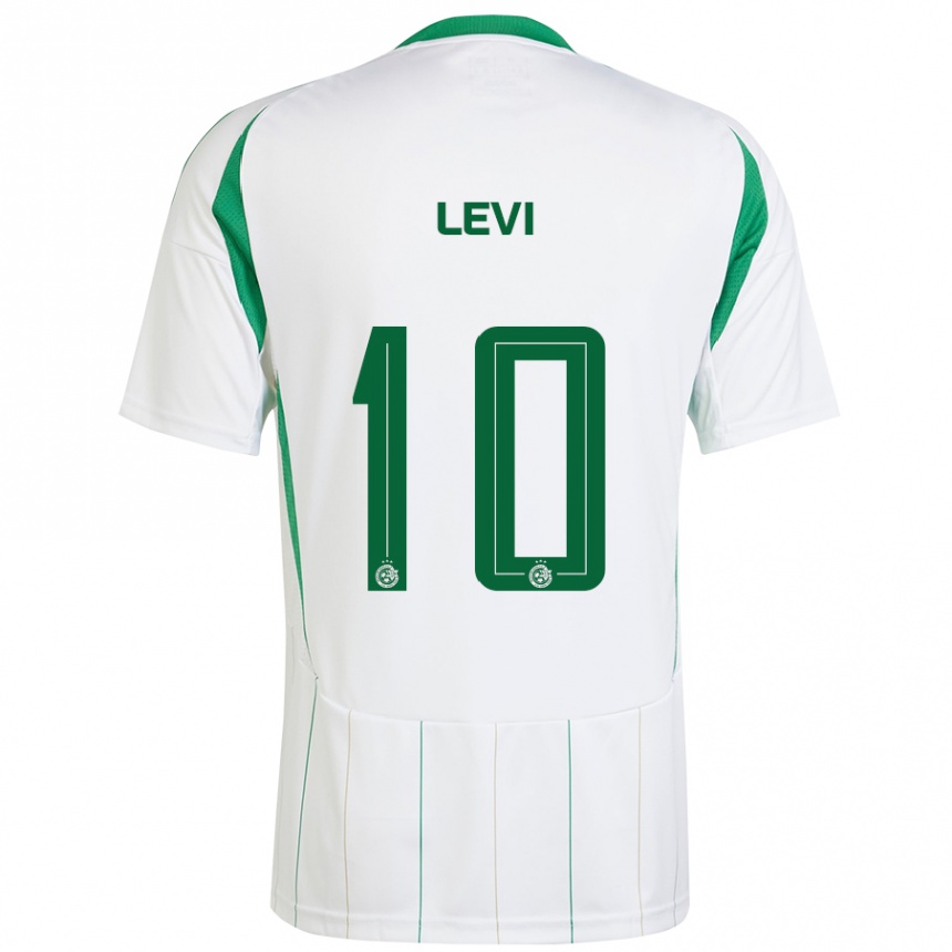 Enfant Football Maillot Yarin Levi #10 Blanc Vert Tenues Extérieur 2024/25 Canada