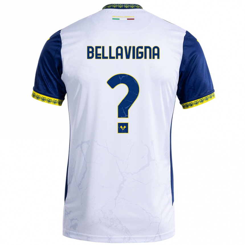 Enfant Football Maillot Marco Bellavigna #0 Blanc Bleu Tenues Extérieur 2024/25 Canada