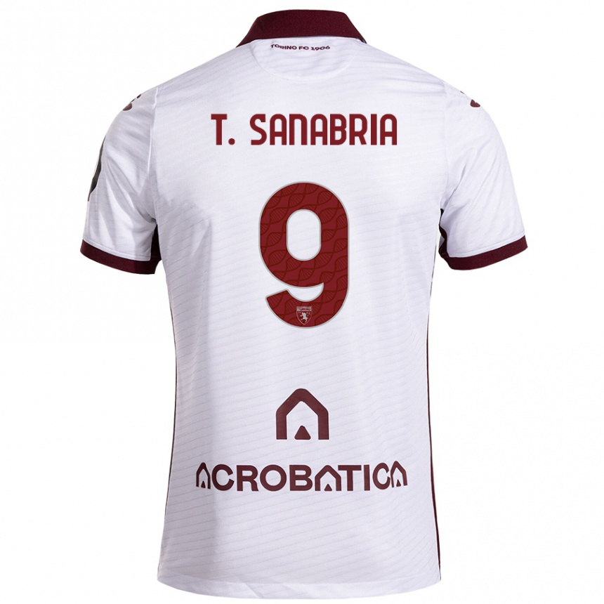 Enfant Football Maillot Antonio Sanabria #9 Blanc Marron Tenues Extérieur 2024/25 Canada