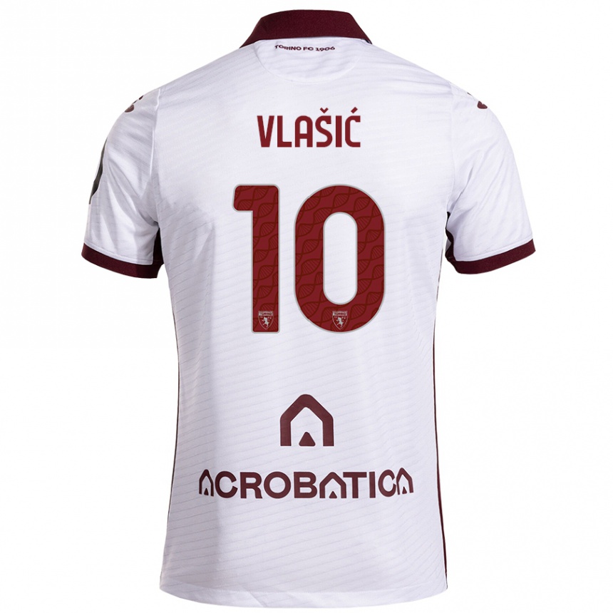 Enfant Football Maillot Nikola Vlašić #10 Blanc Marron Tenues Extérieur 2024/25 Canada