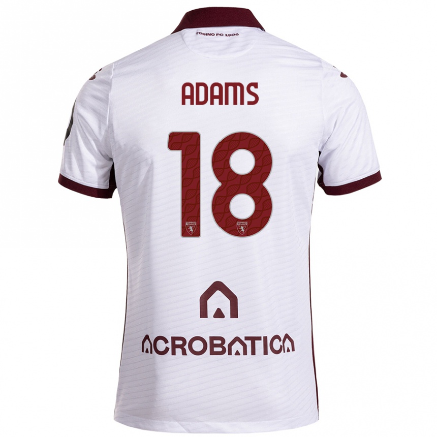 Kids Football Ché Adams #18 White Maroon Away Jersey 2024/25 T-Shirt Canada