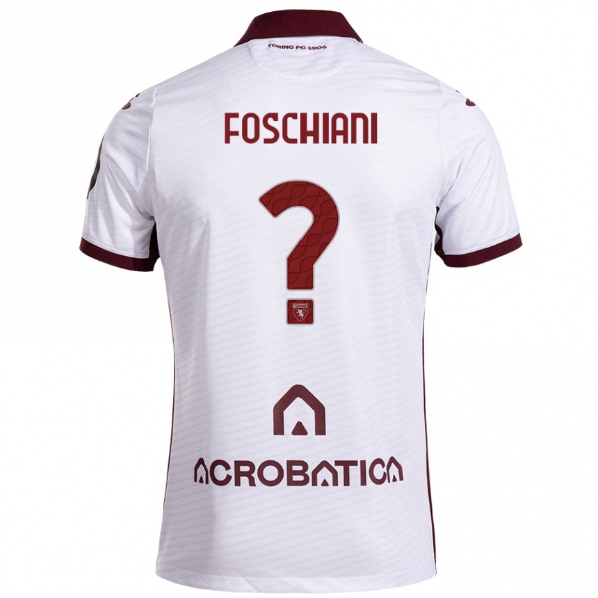 Enfant Football Maillot Francesco Foschiani #0 Blanc Marron Tenues Extérieur 2024/25 Canada