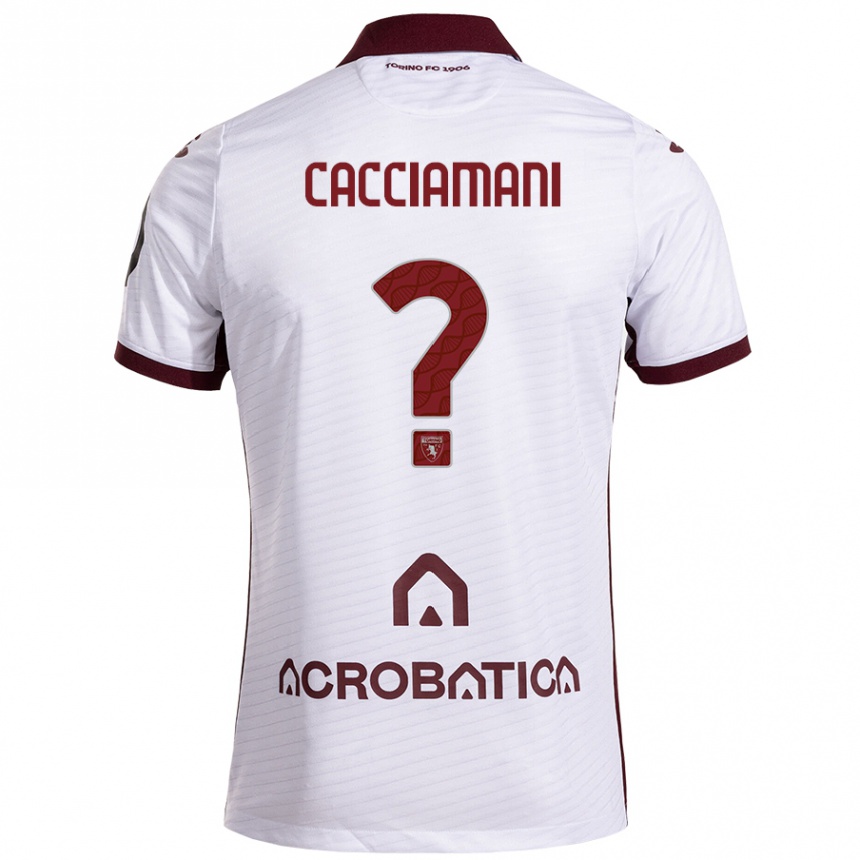 Enfant Football Maillot Alessio Cacciamani #0 Blanc Marron Tenues Extérieur 2024/25 Canada