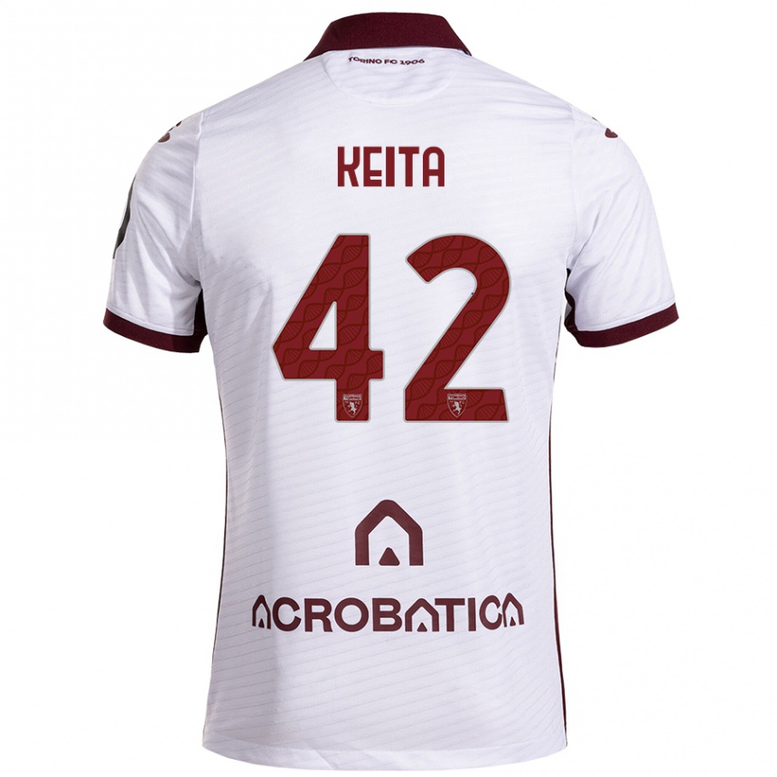 Enfant Football Maillot Karamoko Keita #42 Blanc Marron Tenues Extérieur 2024/25 Canada