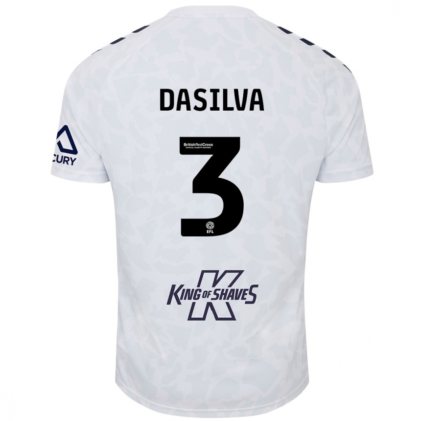 Enfant Football Maillot Jay Dasilva #3 Blanc Tenues Extérieur 2024/25 Canada