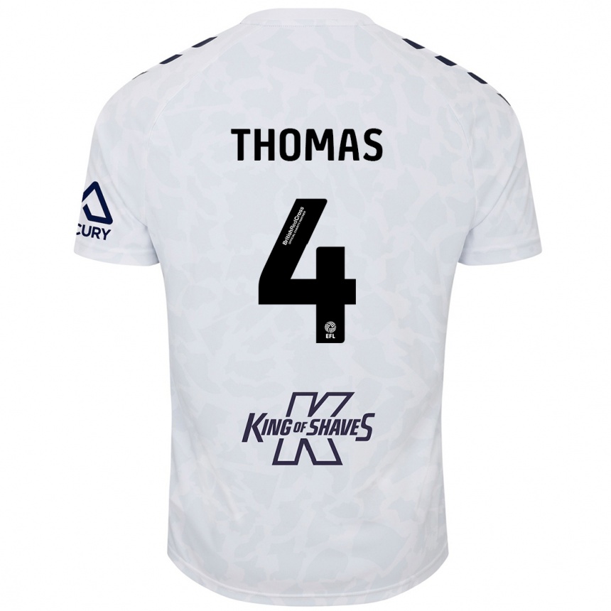 Enfant Football Maillot Bobby Thomas #4 Blanc Tenues Extérieur 2024/25 Canada