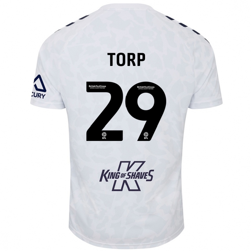 Kids Football Victor Torp #29 White Away Jersey 2024/25 T-Shirt Canada