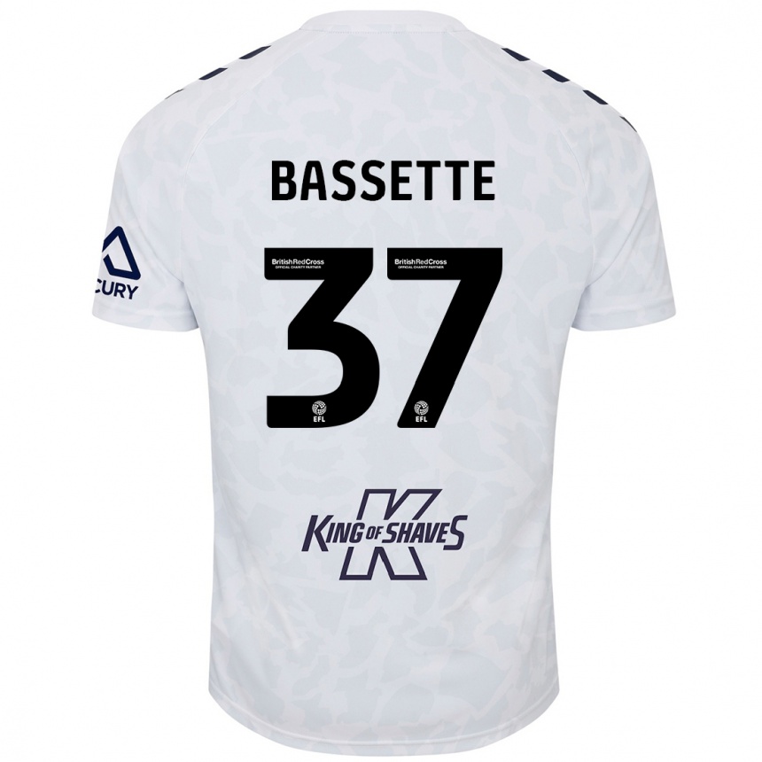 Kids Football Norman Bassette #37 White Away Jersey 2024/25 T-Shirt Canada