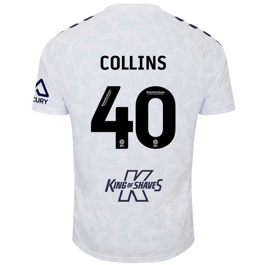 Kids Football Brad Collins #40 White Away Jersey 2024/25 T-Shirt Canada