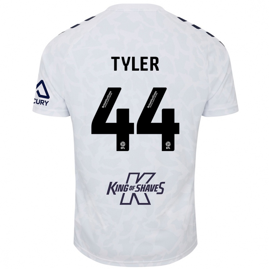 Kids Football Cian Tyler #44 White Away Jersey 2024/25 T-Shirt Canada