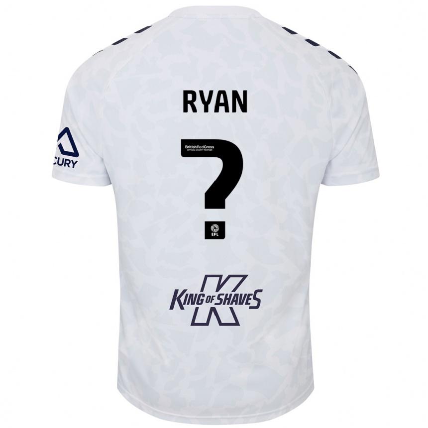 Kids Football Kain Ryan #0 White Away Jersey 2024/25 T-Shirt Canada