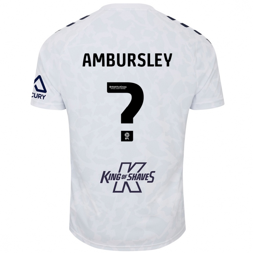 Kids Football Conrad Ambursley #0 White Away Jersey 2024/25 T-Shirt Canada