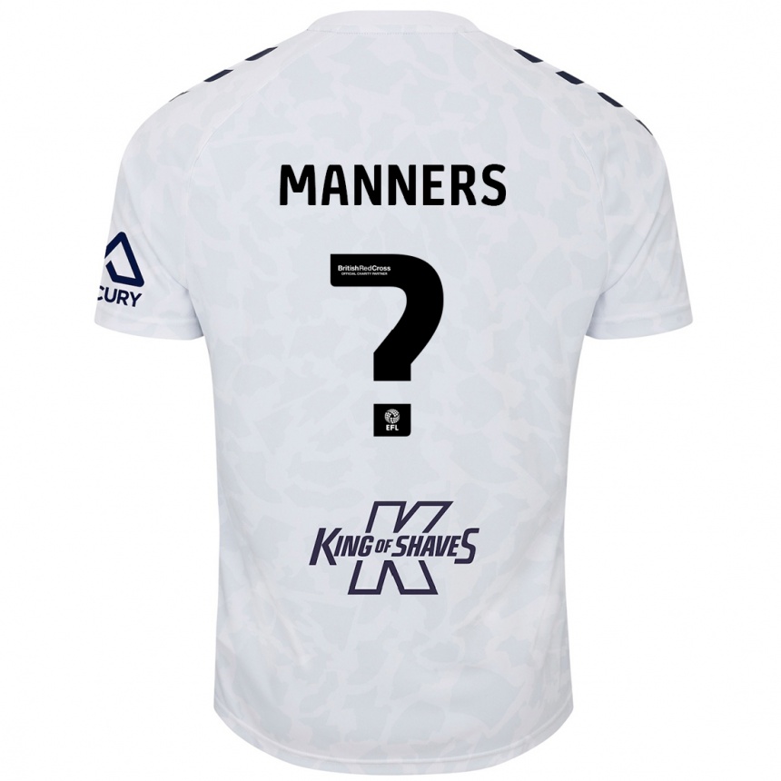 Kids Football Charlie Manners #0 White Away Jersey 2024/25 T-Shirt Canada