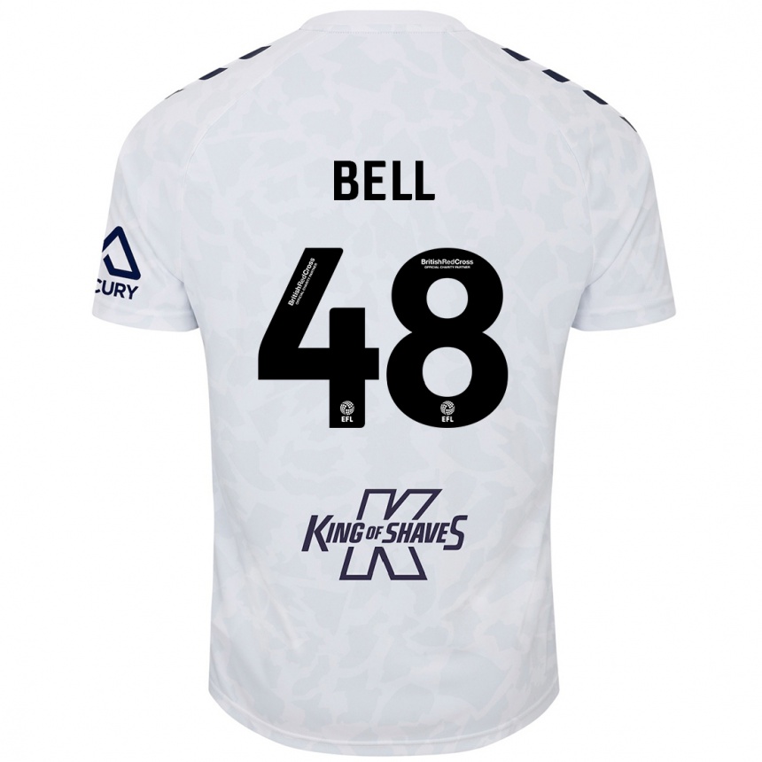 Kids Football Luke Bell #48 White Away Jersey 2024/25 T-Shirt Canada