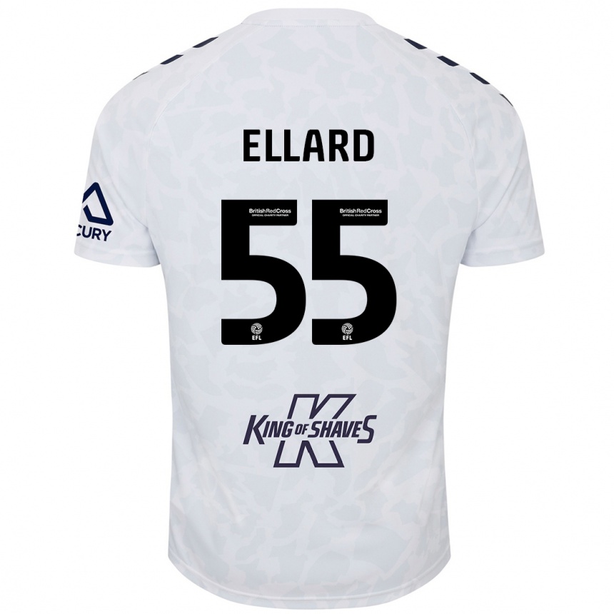 Kids Football Aston Ellard #55 White Away Jersey 2024/25 T-Shirt Canada