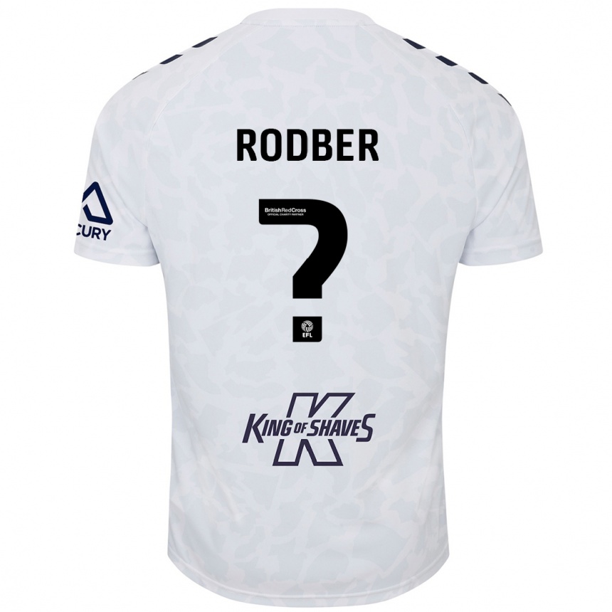 Kids Football Samuel Rodber #0 White Away Jersey 2024/25 T-Shirt Canada