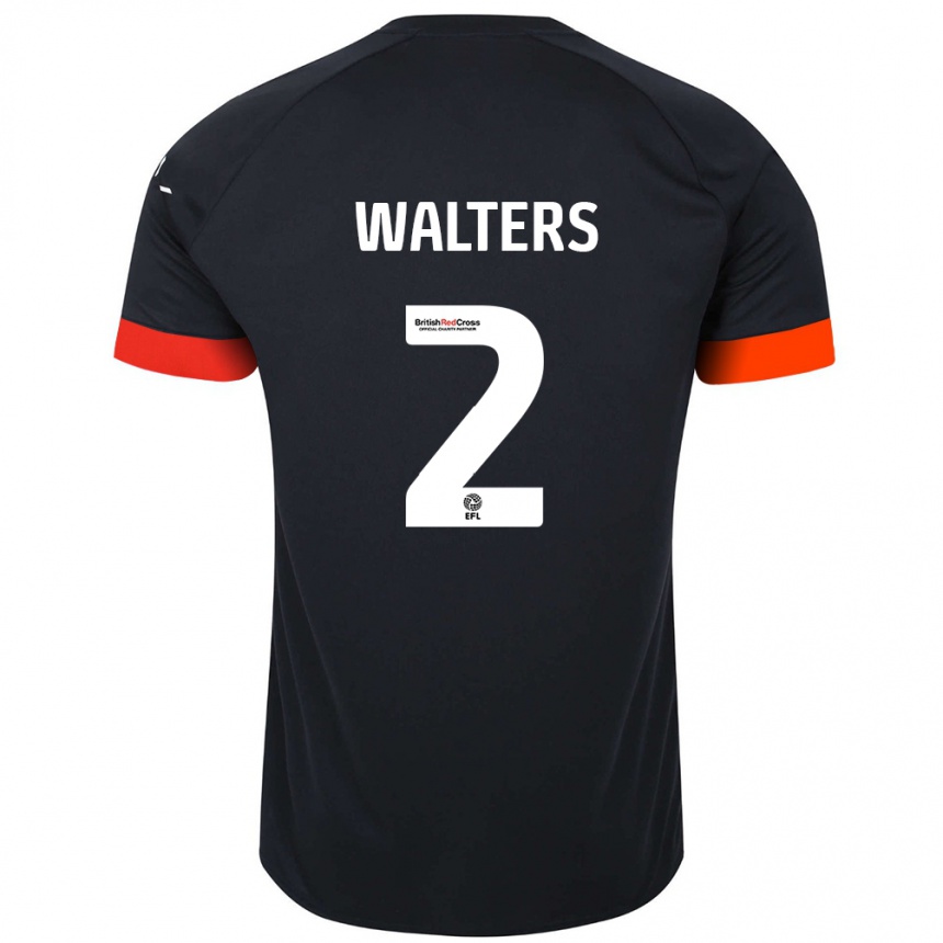 Enfant Football Maillot Reuell Walters #2 Noir Orange Tenues Extérieur 2024/25 Canada