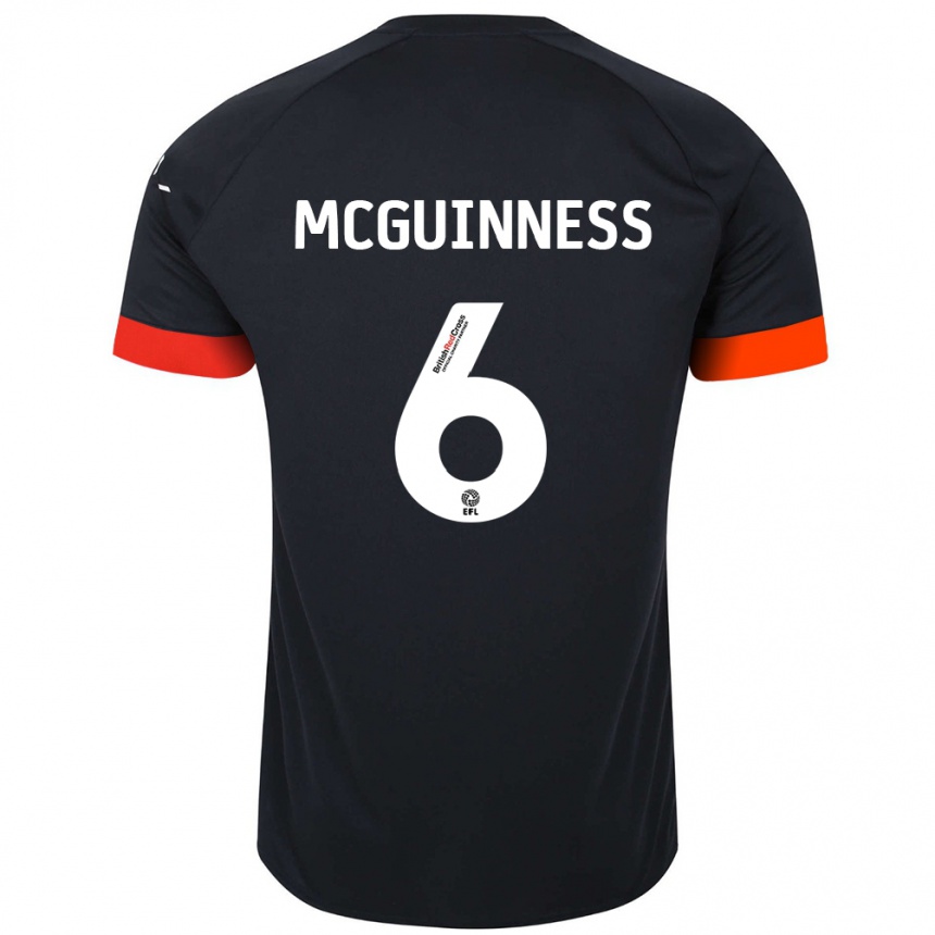 Enfant Football Maillot Mark Mcguinness #6 Noir Orange Tenues Extérieur 2024/25 Canada