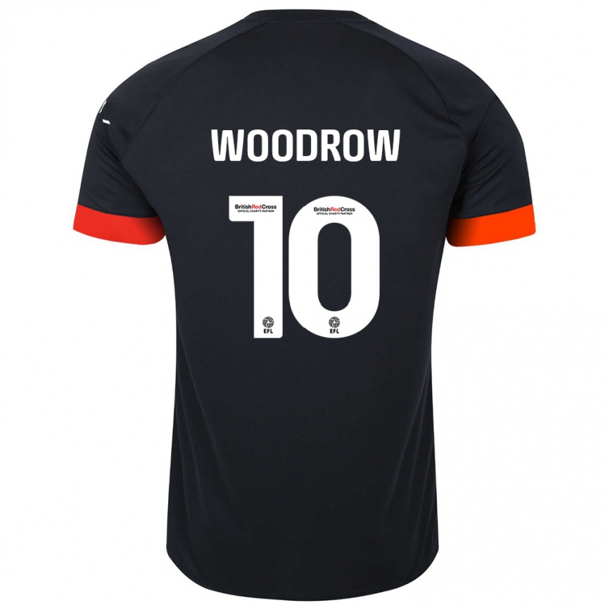 Kids Football Cauley Woodrow #10 Black Orange Away Jersey 2024/25 T-Shirt Canada