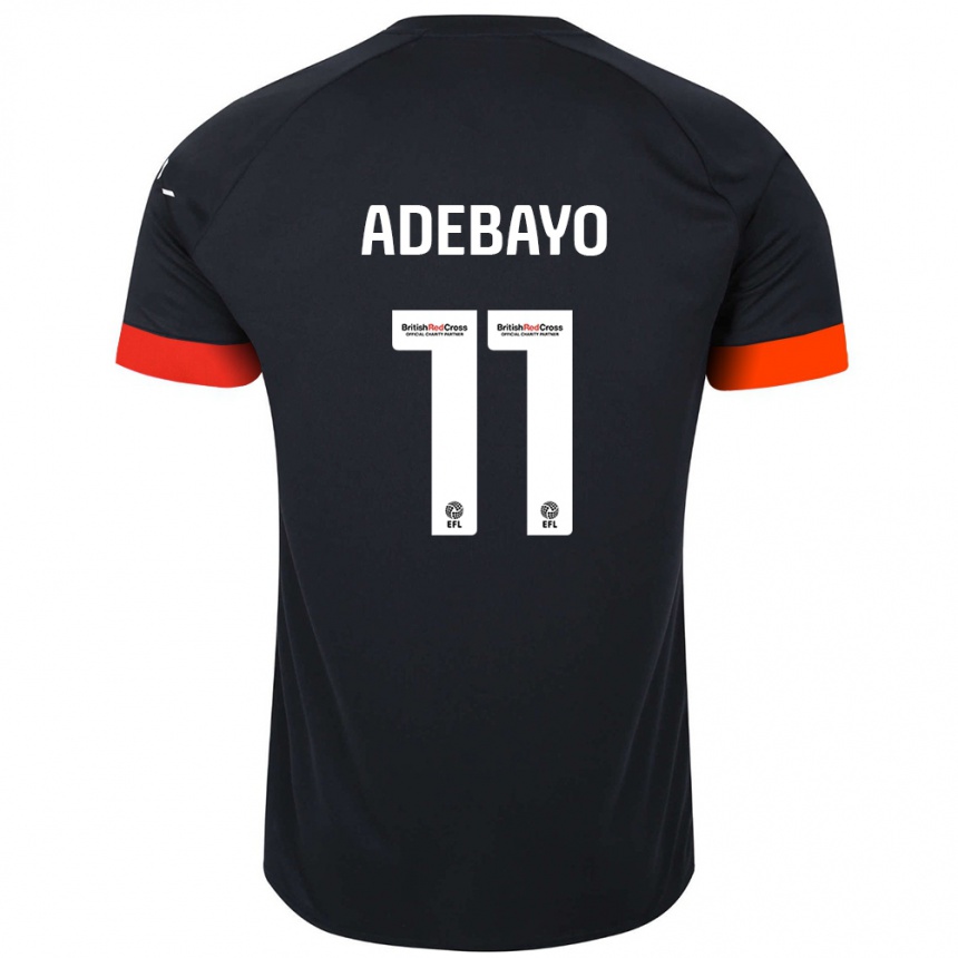 Enfant Football Maillot Elijah Adebayo #11 Noir Orange Tenues Extérieur 2024/25 Canada