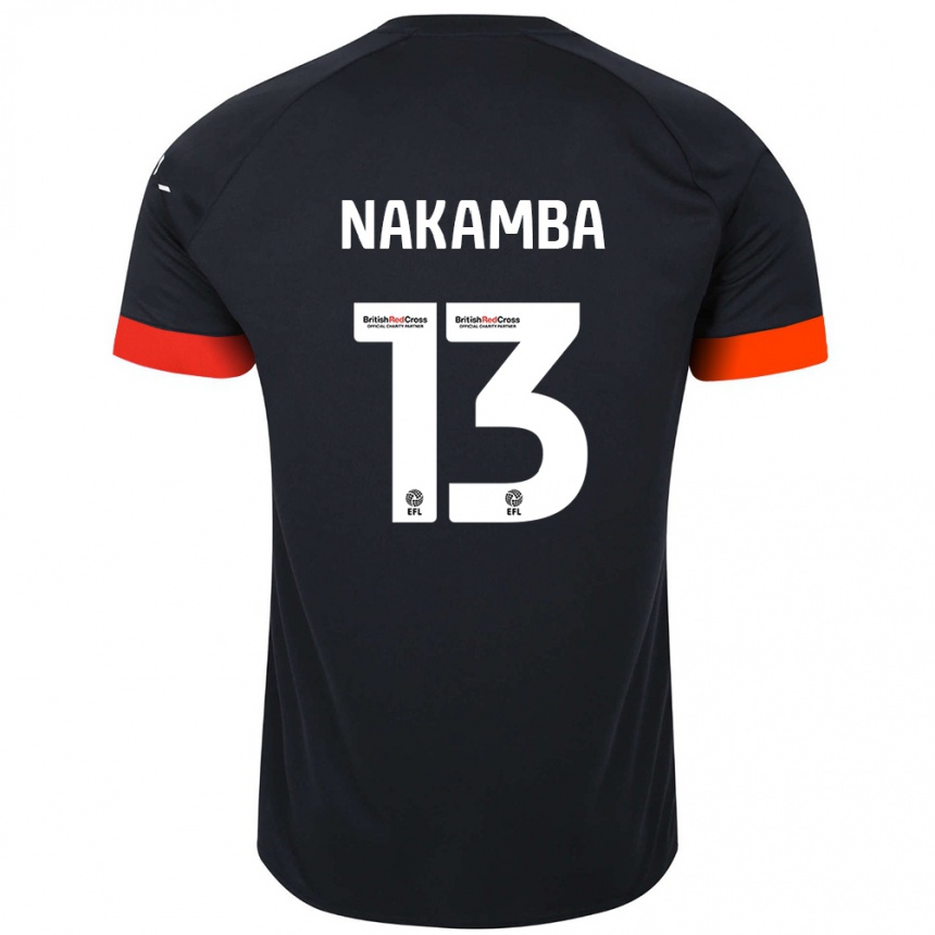 Enfant Football Maillot Marvelous Nakamba #13 Noir Orange Tenues Extérieur 2024/25 Canada