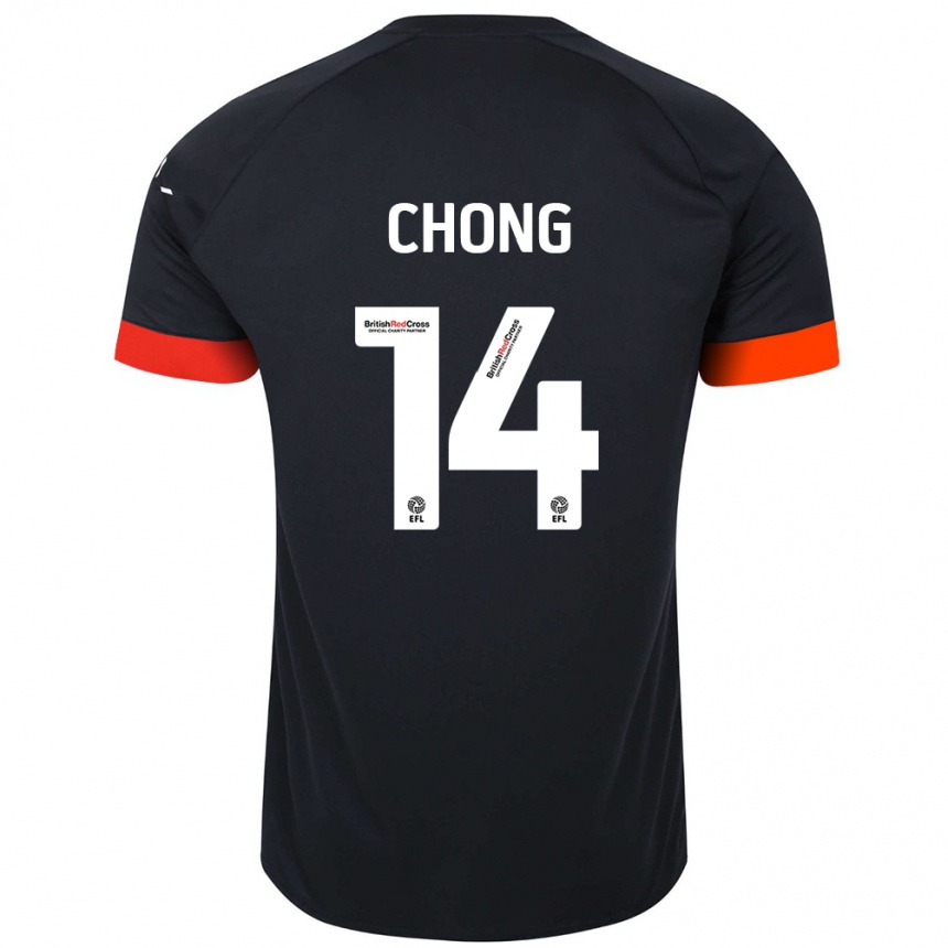 Enfant Football Maillot Tahith Chong #14 Noir Orange Tenues Extérieur 2024/25 Canada