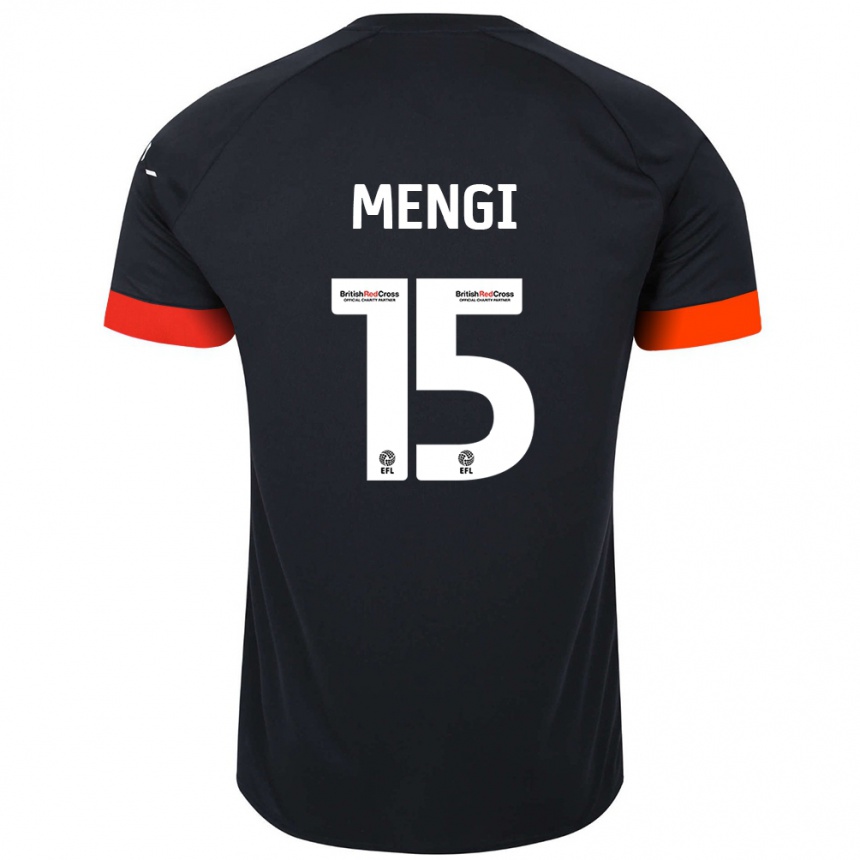 Enfant Football Maillot Teden Mengi #15 Noir Orange Tenues Extérieur 2024/25 Canada