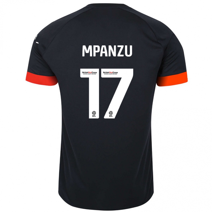 Enfant Football Maillot Pelly Ruddock Mpanzu #17 Noir Orange Tenues Extérieur 2024/25 Canada