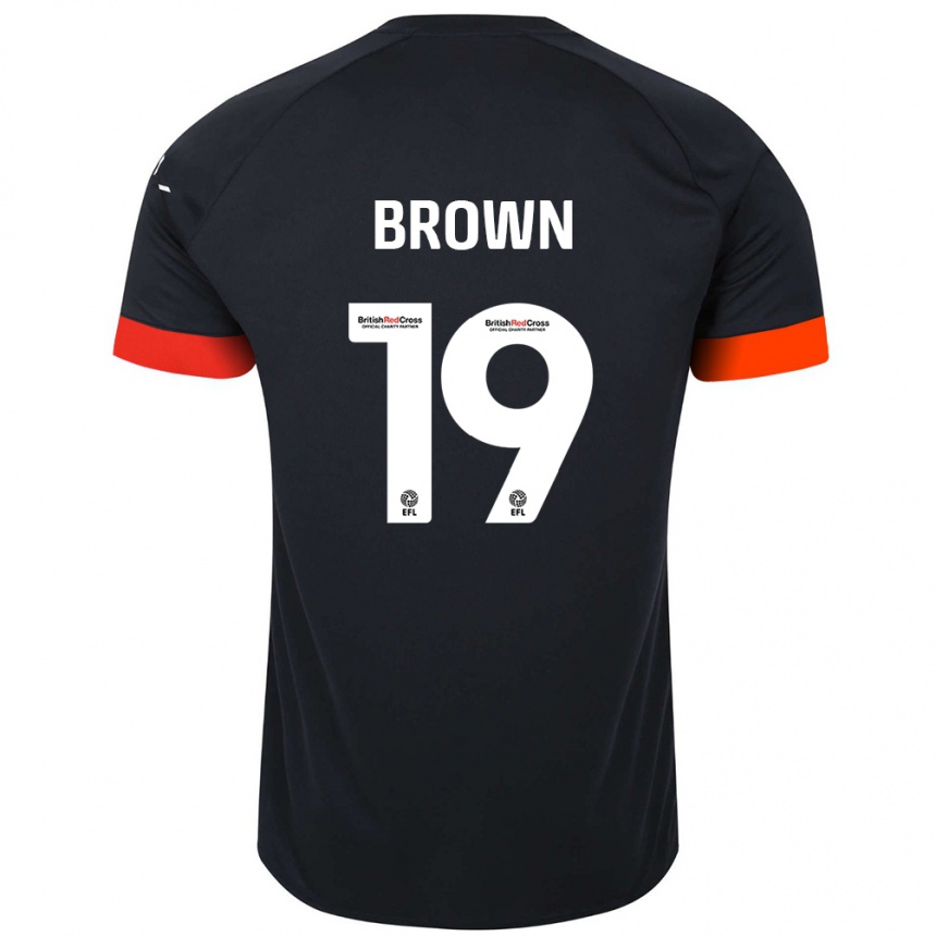 Enfant Football Maillot Jacob Brown #19 Noir Orange Tenues Extérieur 2024/25 Canada